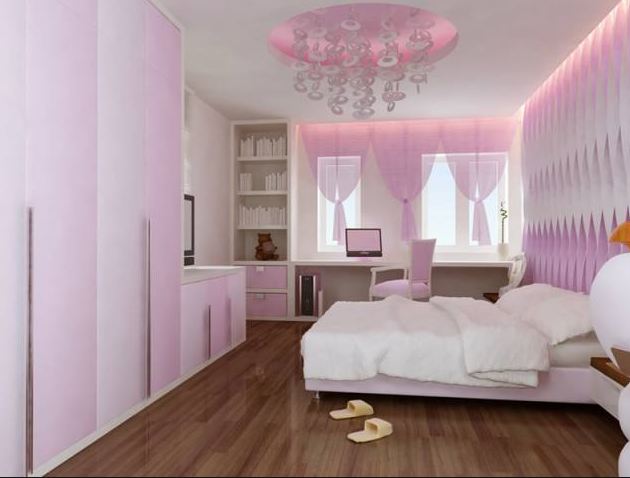 Thiết kế phòng ngủ với màu hồng thơ mộng